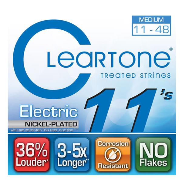 Cleartone Electric Guitar Strings Nickel Plated Medium 11-48 - 9411 - 1 Pack