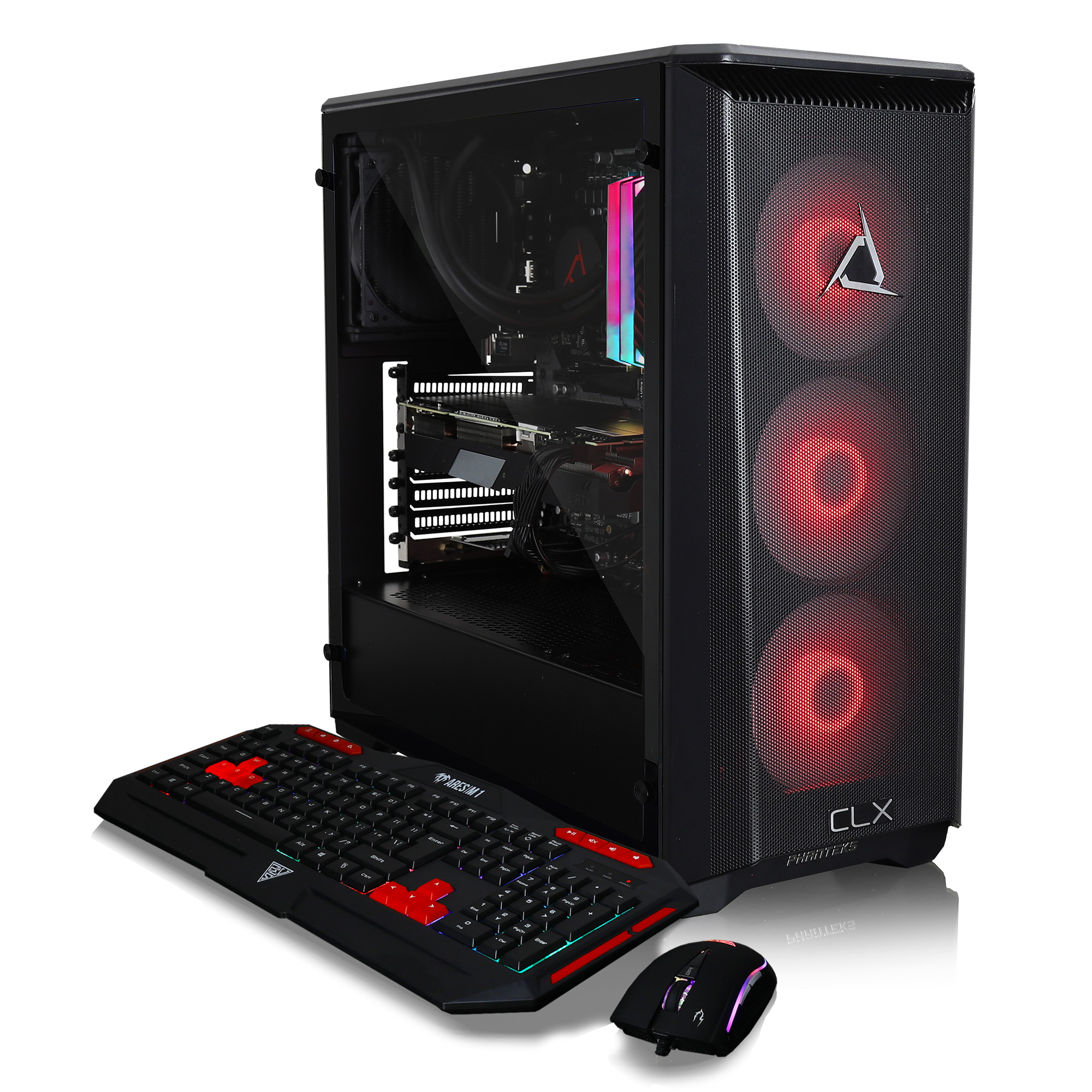 CLX SET VR-Ready Gaming Desktop - Liquid Cooled AMD Ryzen 9 5900X 3.7Ghz 12-Core Processor, 32GB DDR4 Memory, GeForce RTX 3070 8GB GDDR6 Graphics, 960GB SSD, 4TB HDD, WiFi, Windows 10 Home 64-bit