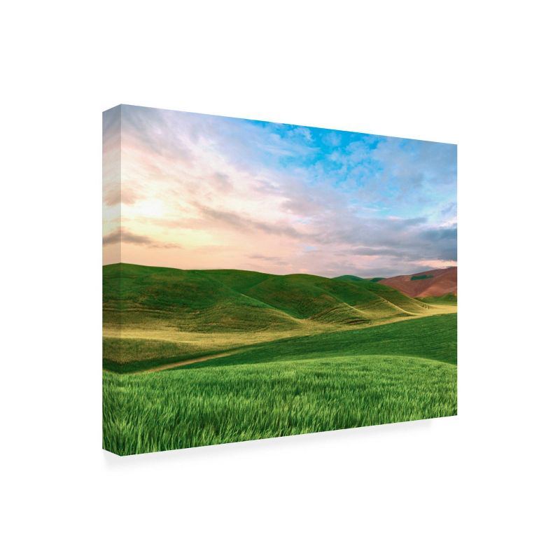 14" x 19" James McLoughlin 'Farmscape V' Unframed Wall Canvas - Trademark Fine Art