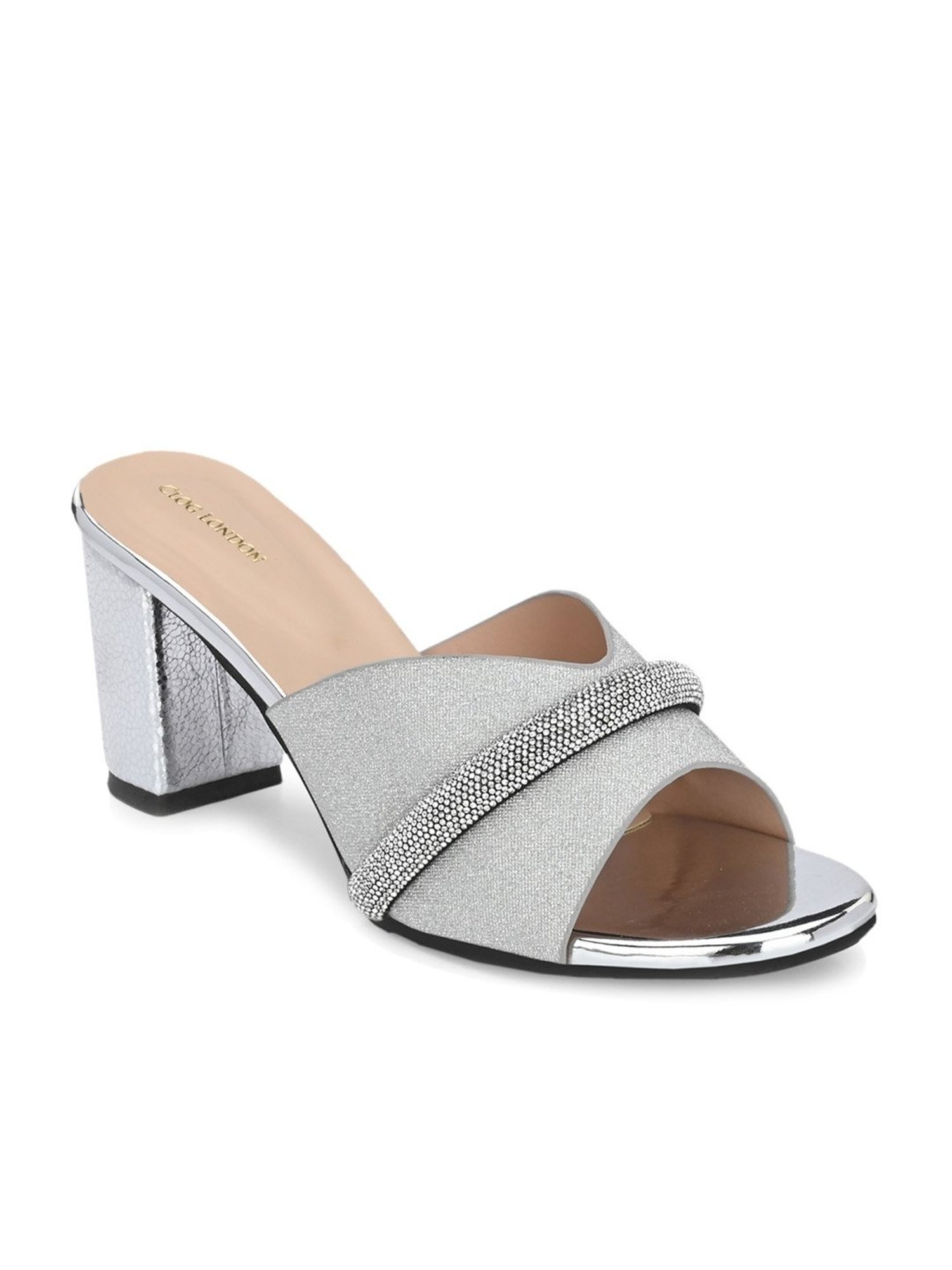 Clog London Women's Silver Casual Sandals