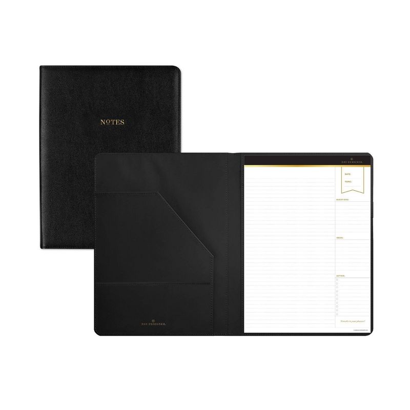 Day Designer Padfolio with Notepad Black - Blue Sky