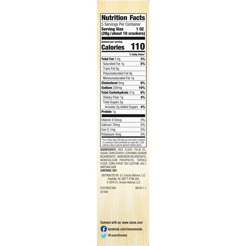 Lance Original Gluten Free Crackers - 5oz