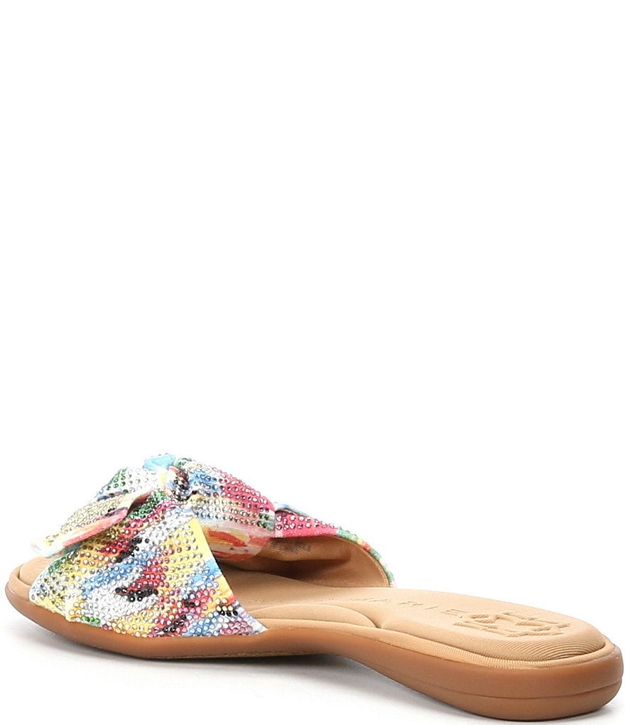 Alex Marie Hamala Rhinestone Knotted Slide Sandals