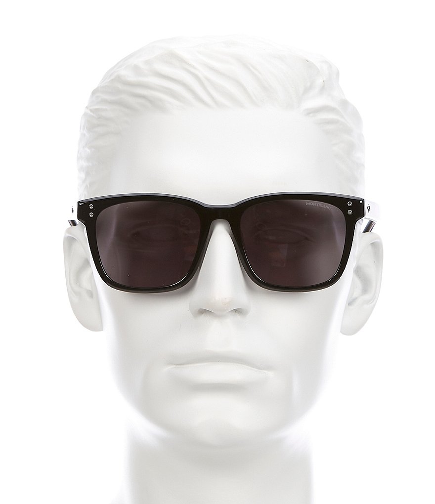 Montblanc Men's Square 55mm Sunglasses