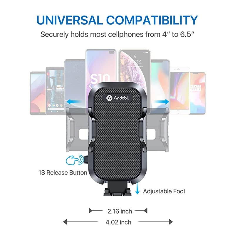 Car Phone MountStrong Suction Quick ReleaseSuper Stable Dashboard Air Vent Windshield HandsFree Phone Car Holder Compatible with iPhone 12 11 SE XR XS Max X 8 Galaxy Note20 S20 and More