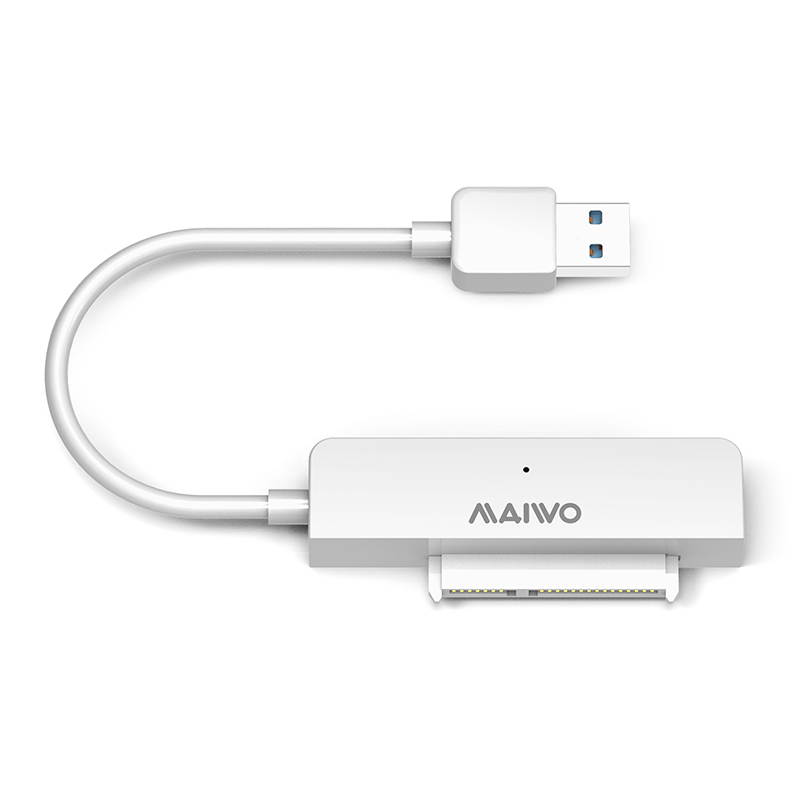 MAIWO K104A SATA to USB 3.0 Adapter Cable for 2.5" SSD and HDD Hard Drive Adapter 5Gbps Support SATA III UASP Compatible with PC, laptop, TV, mobile,PS4, Xbox ,Router(White)