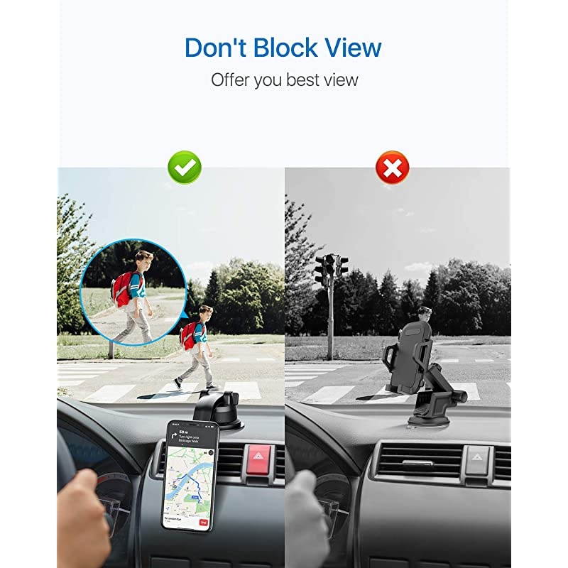 Magnetic Phone Car Mount Strong Magnet Super Stable Ultimate Dashboard Windshield Phone Car Holder Compatible with iPhone 12 12 Pro max 11 SE Xs X 8 7 6 Plus Galaxy S20 Note20 and More