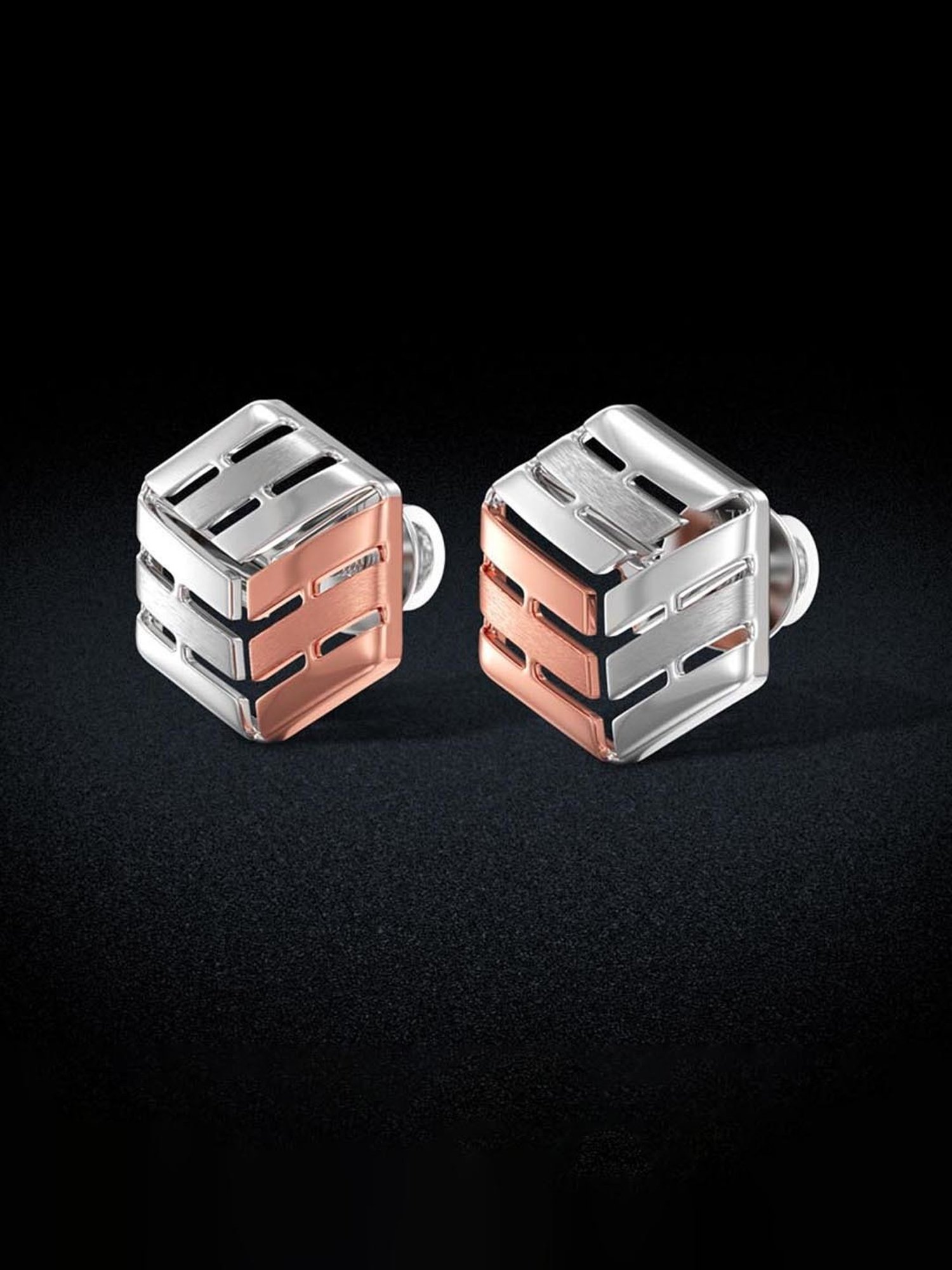 Joyalukkas 950 Platinum Opulent & Rose Gold Earrings