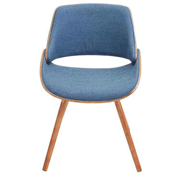 Fabrizzi Chair - Walnut, Denim Blue - LumiSource