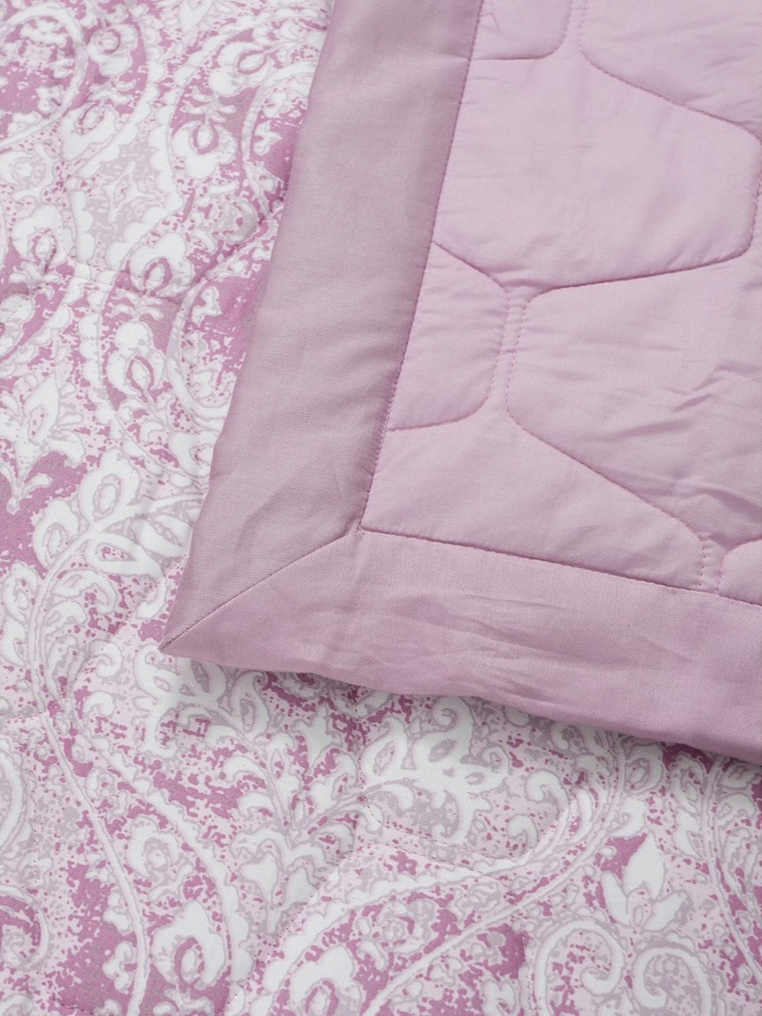 Maspar Vincent Green & Blue Cotton 120 TC Reversible Quilt - Set of 1