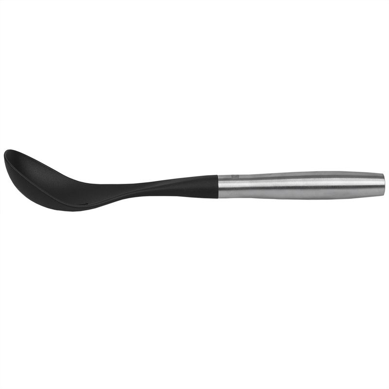 Home Basics Mesa Collection Scratch-Resistant Nylon Slotted Spoon, Black