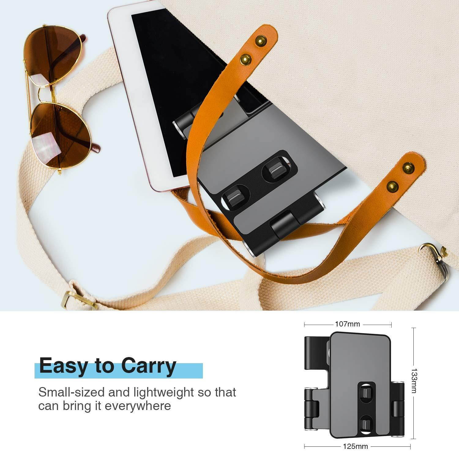 Cell Phone Stand for Apple Watch - OMOTON 2 in 1 Aluminum Foldable Charging Dock Stand for Apple Watch 5/4/3/2/1 and iPhone 11/11 Pro/11 Pro Max/XR/Xs/Xs Max (Black)