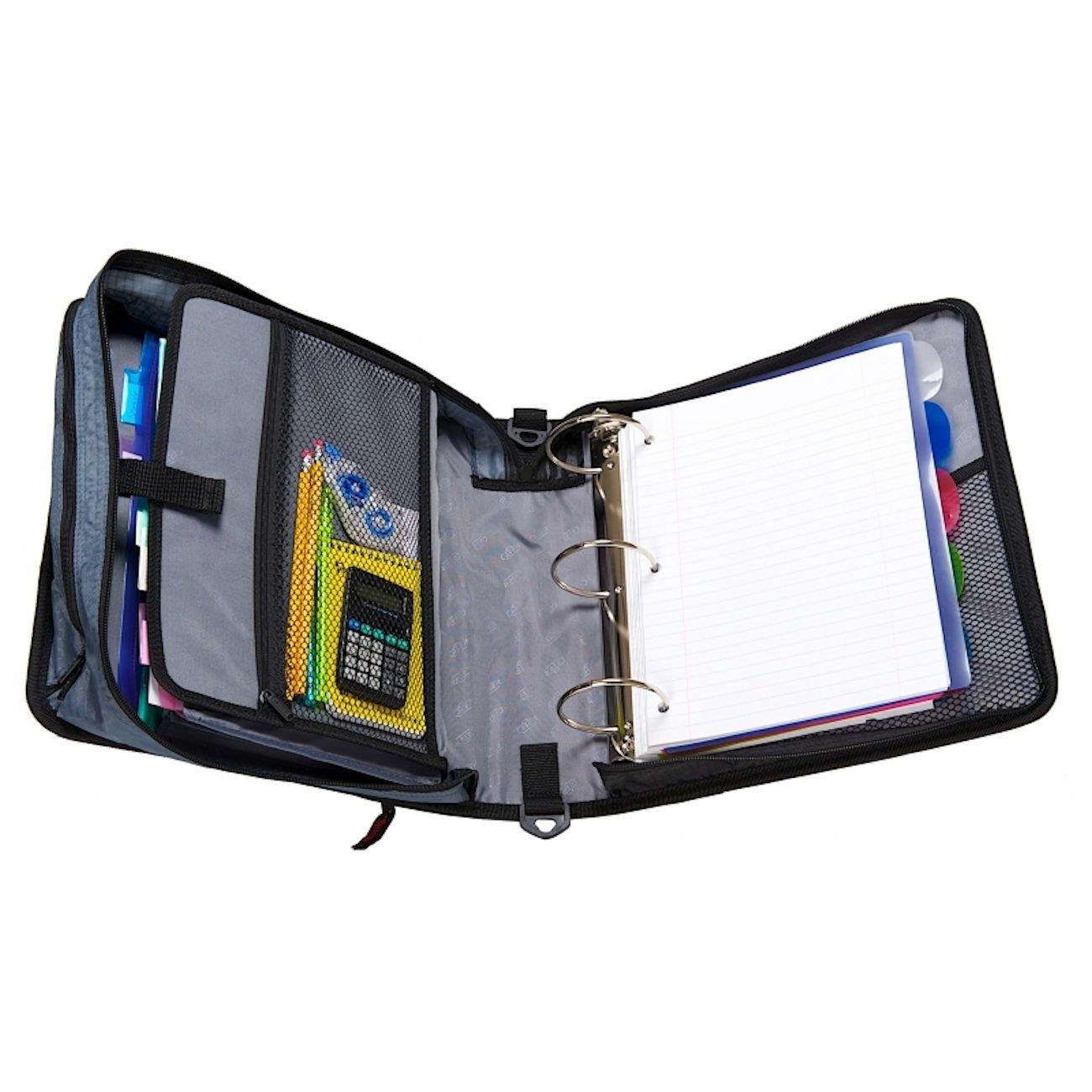 Case-it Mighty Zip Tab 3-Inch Zipper Binder, Neon Pink (D-146-NEOPNK)