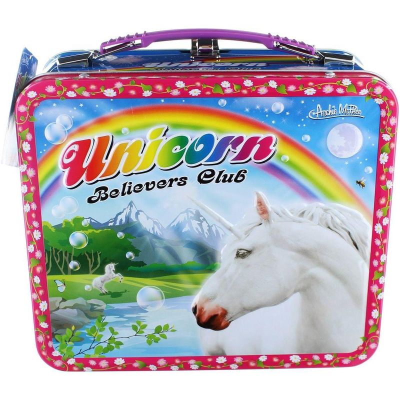 Accoutrements Unicorn Metal Lunchbox with Charm