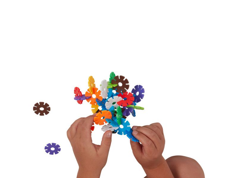 ECR4Kids Junior Connect-a-Cog Connecting Flakes | Math Manipulative Sensory Learning Toy | 2000 pc