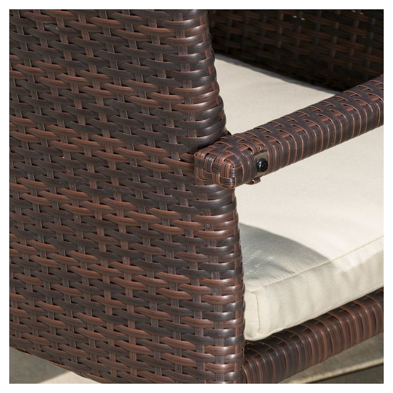 McNeil 7pc Wicker Dining Set with Cushions - Multibrown - Christopher Knight Home