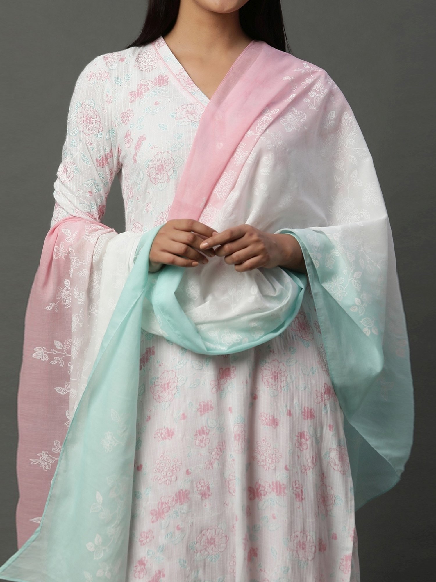 Aurelia Multicolored Cotton Printed Dupatta