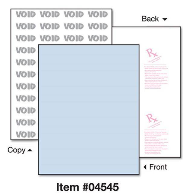 8-1/2'' x 11" Advanced Blue Medical Security Paper, 7 Security Features, 24# Blue Stock (Carton of 2500)
