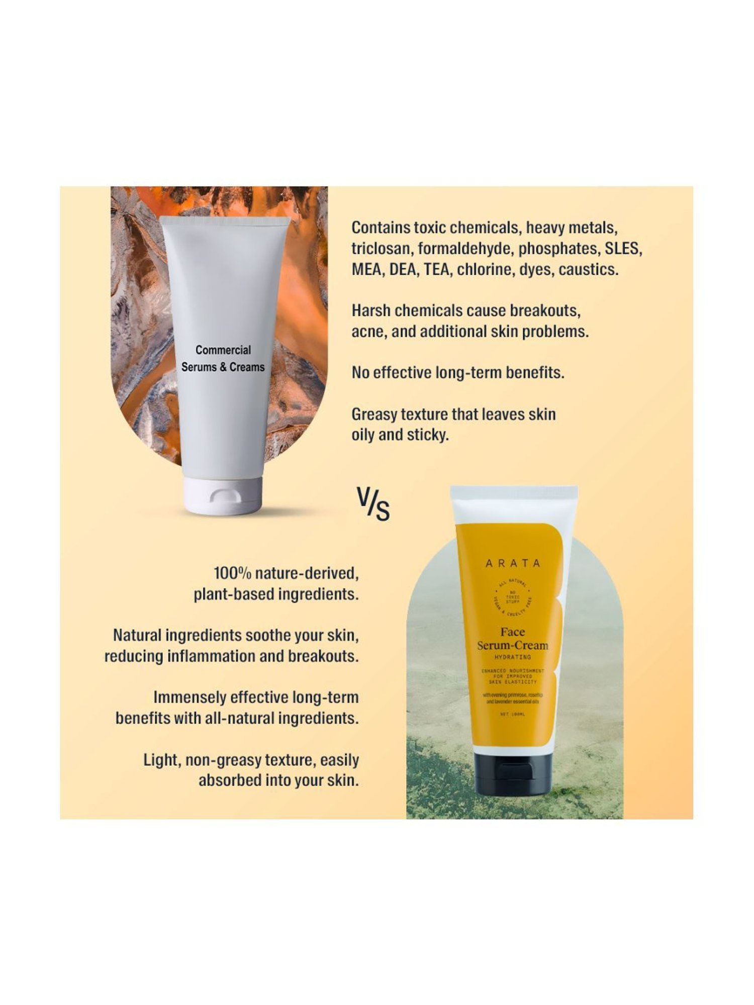 Arata Hydrating Face Serum Cream - 100 ml