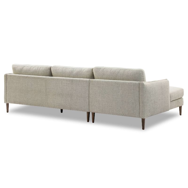 Dulce Left Sectional Sofa Twill Stone - Poly & Bark