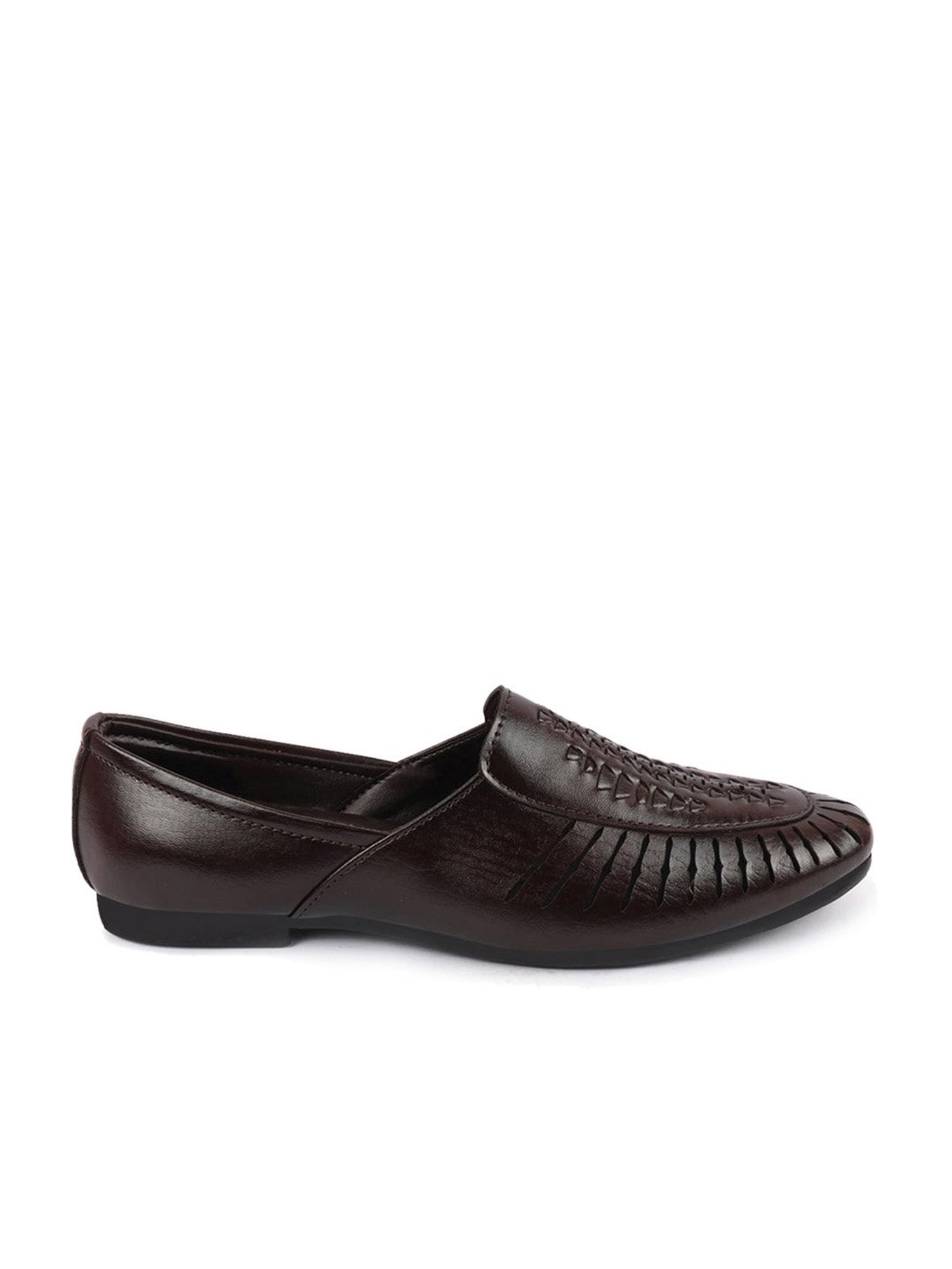 Fausto Men's Brown Ethnic Juttis