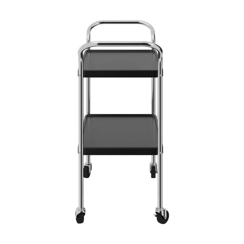 Cosco Stylaire 2 Tier Serving Cart Black/Silver