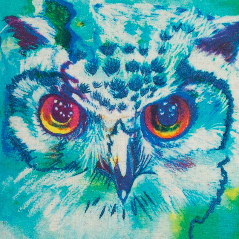 Rizzy Home Owl Throw Pillow Blue