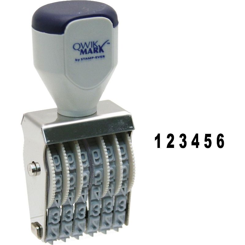 U.S. Stamp & Sign Rubber Number Stamp Sz 2 6 Bands Gray RN026