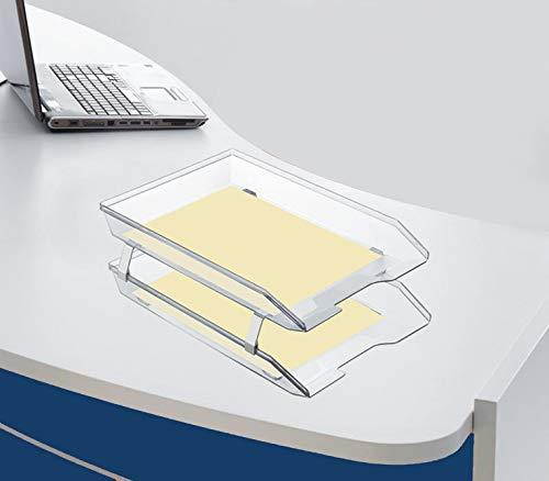 Acrimet Facility 2 Tiers Double Letter Tray Front Load Design (Crystal Color)