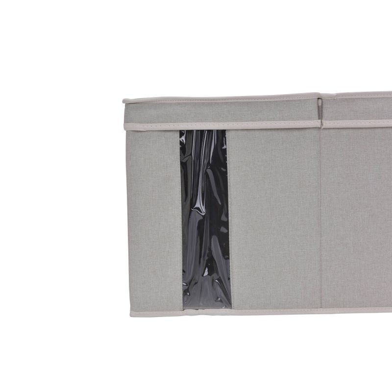 StorageWorks 65L Fabric Storage Bin Lid and Window Comfort Gray