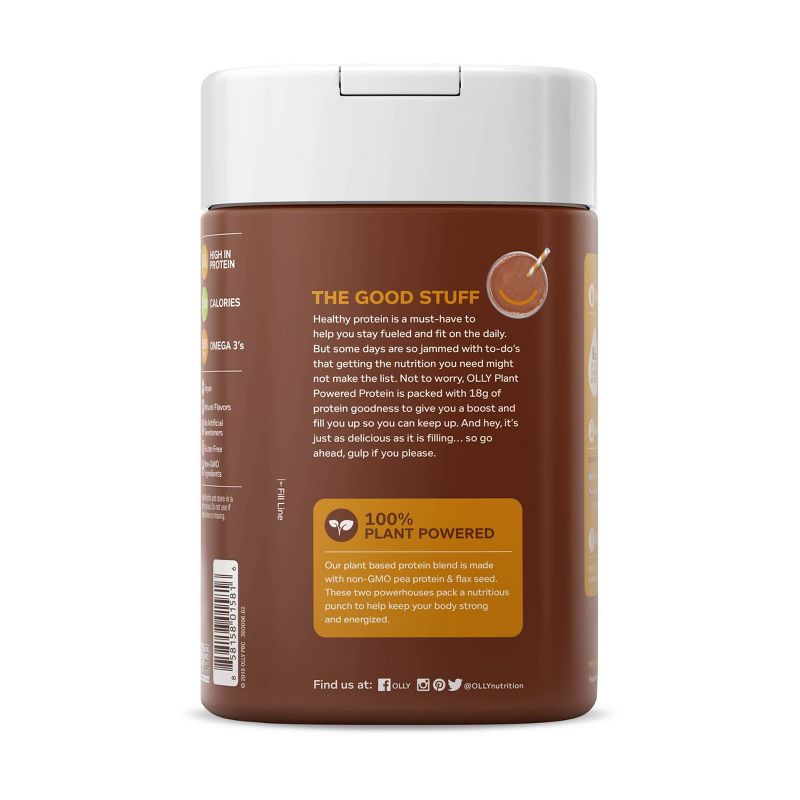 OLLY Plant Powered Vegan Protein Mix - Chocolate - 14.8oz