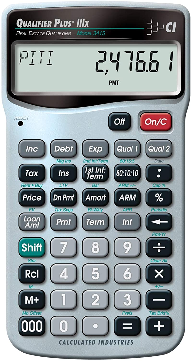 Calculated Industries 3415 Qualifier Plus IIIx - Worlds Best Real Estate Qualifying Calculator