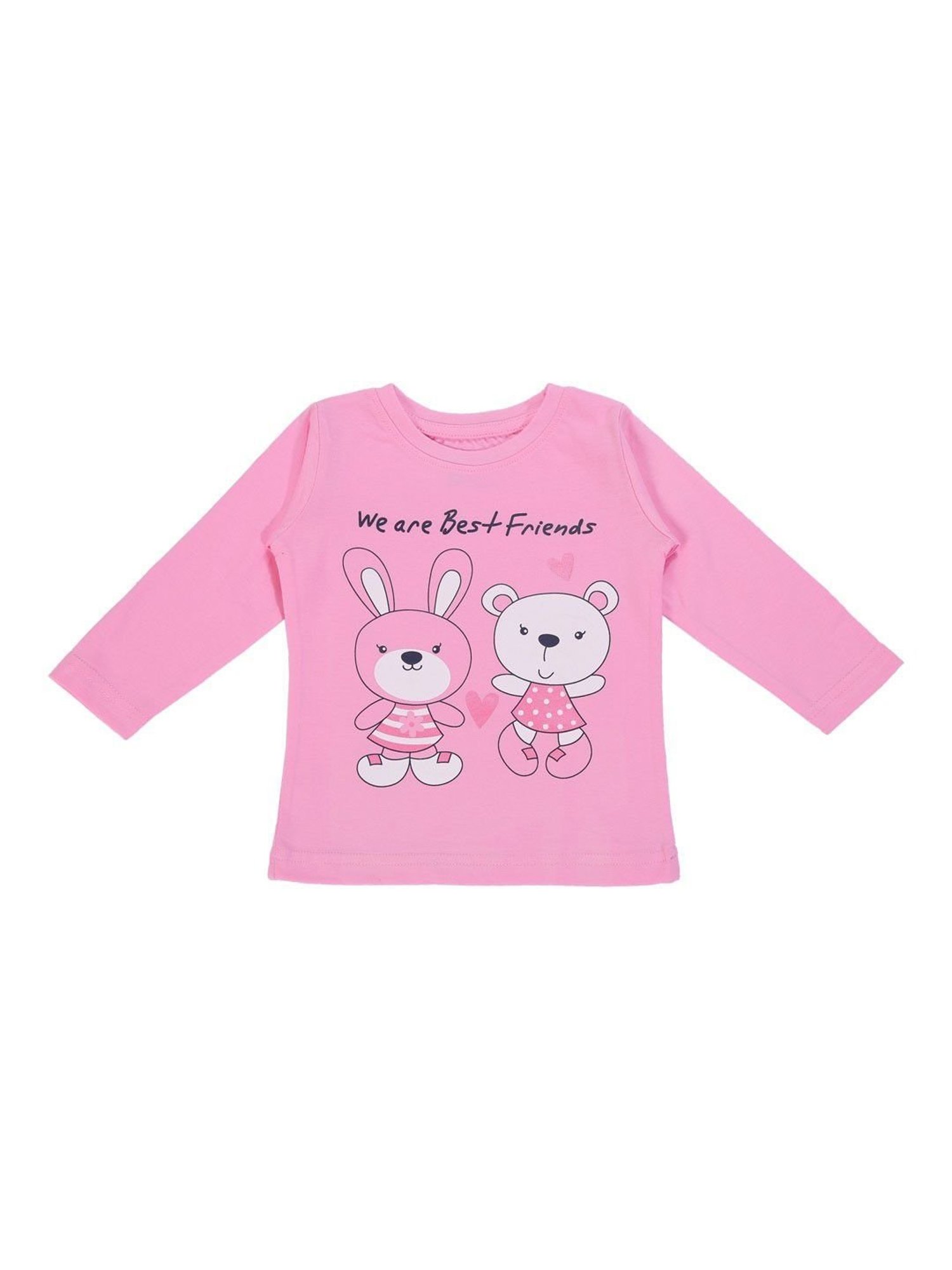 Bodycare Kids Light Pink Printed Full Sleeves T-Shirt