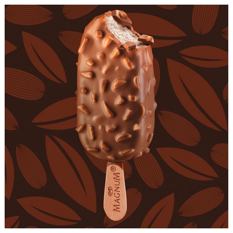 Magnum Vanilla Ice Cream Bars Dipped in Milk Chocolate and Almonds - 3ct