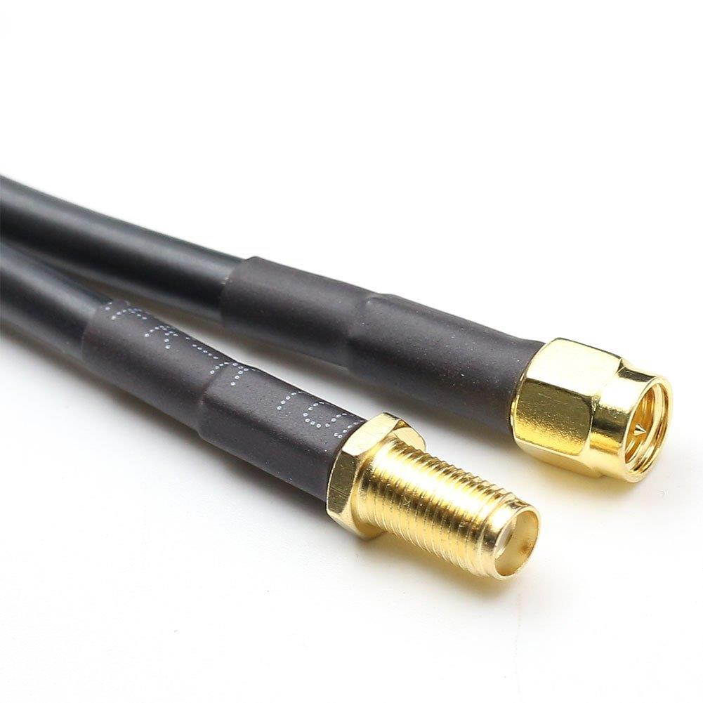 ANHAN SMA Male to SMA Female Low-Loss Coax Extension Cable RF Connector Pigtail Cable 4.9Ft/1.5M 1Pack