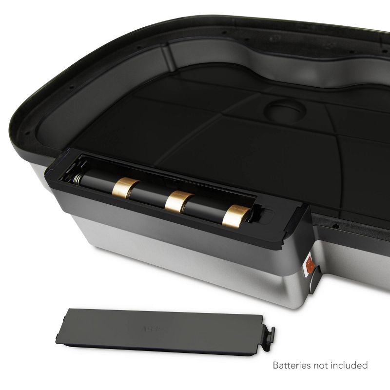 Nine Stars 18.5gal Motion Sensor D-Shape Stainless Steel Recycling Trash Can