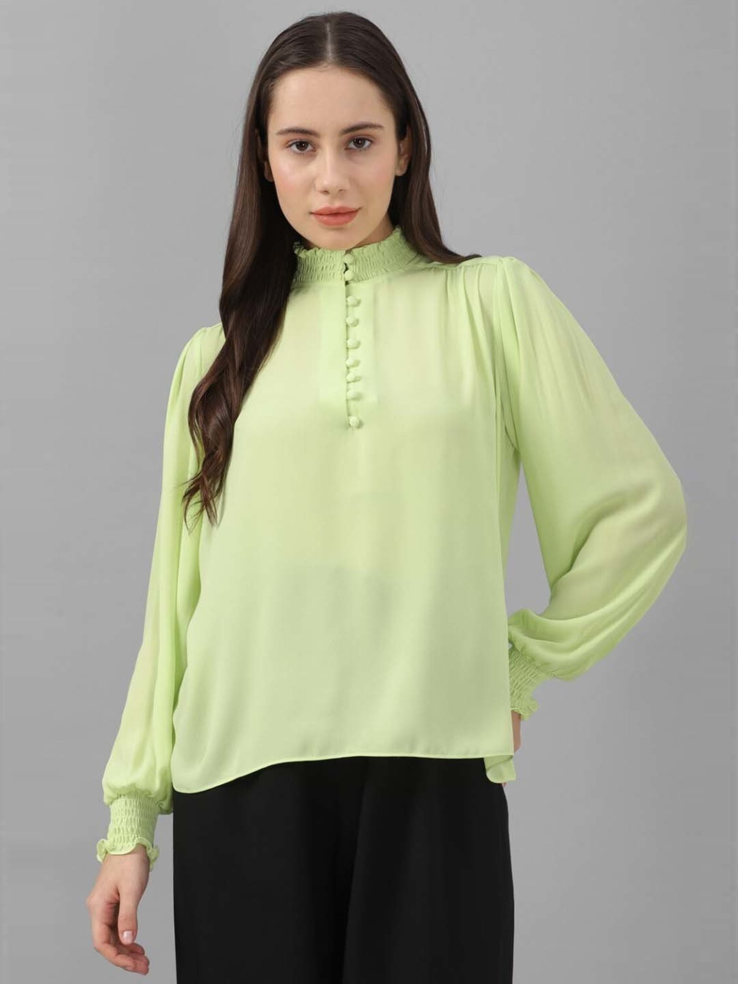 Allen Solly Green Regular Fit Top