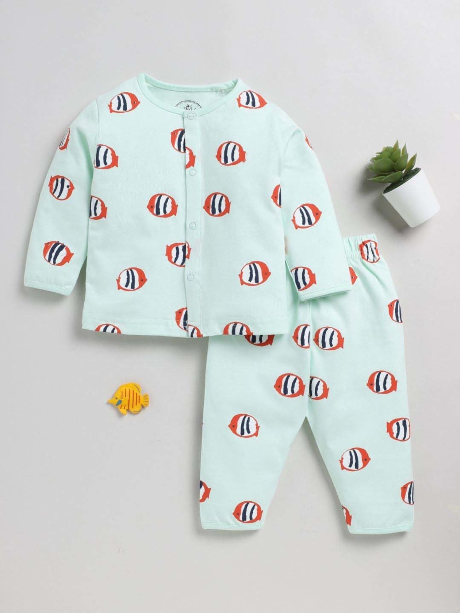 Clt.s Boys Light Blue Printed T-Shirt with Pants