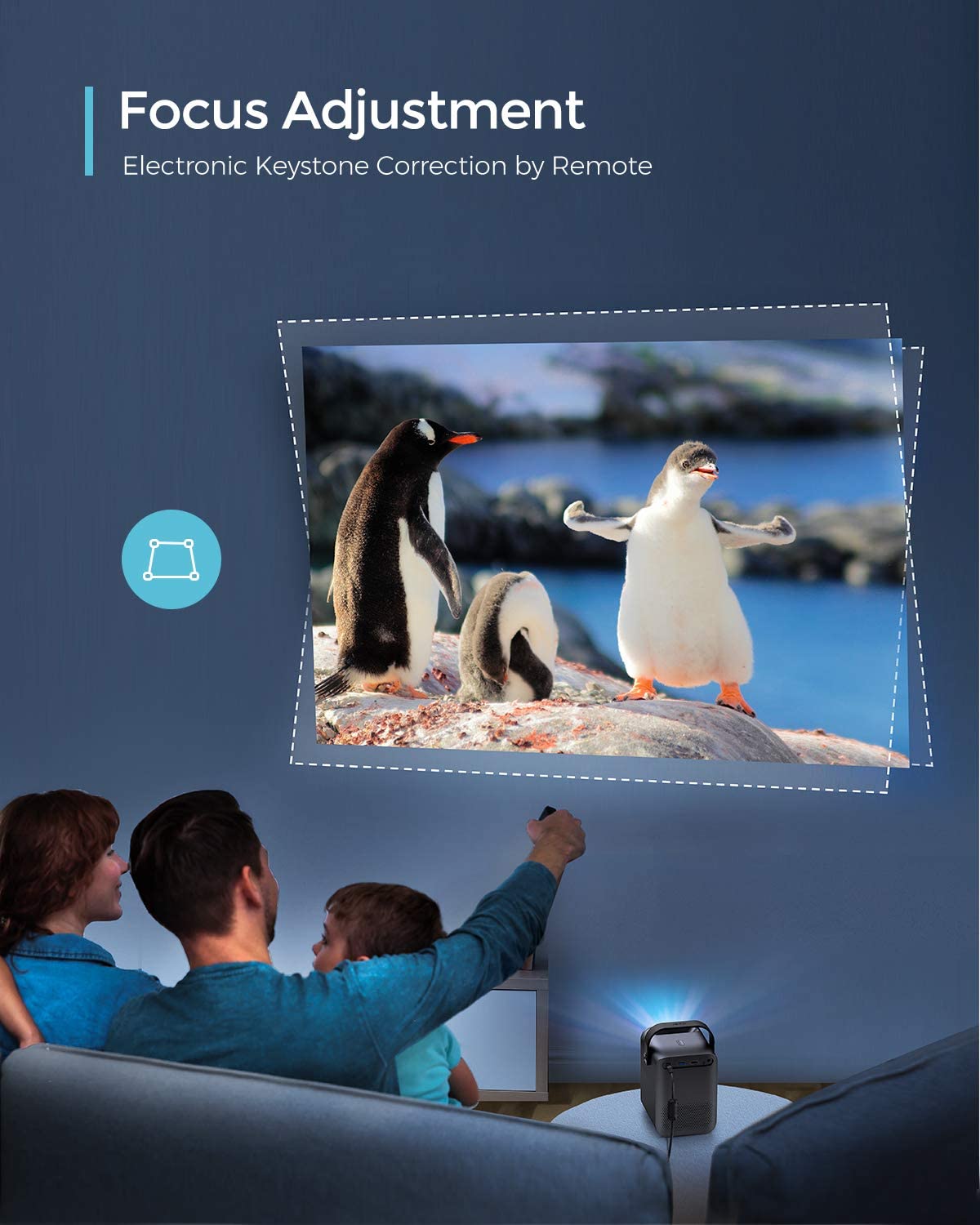 Video Projector, 1080P and 160" Display Supported, Portable Mini Projector with 60,000Hrs LED, 150ANSI 4000 Lumen Home Theater Movie Projector Compatible with Fire TV, Laptops, PC, PS4, HDMI, USB