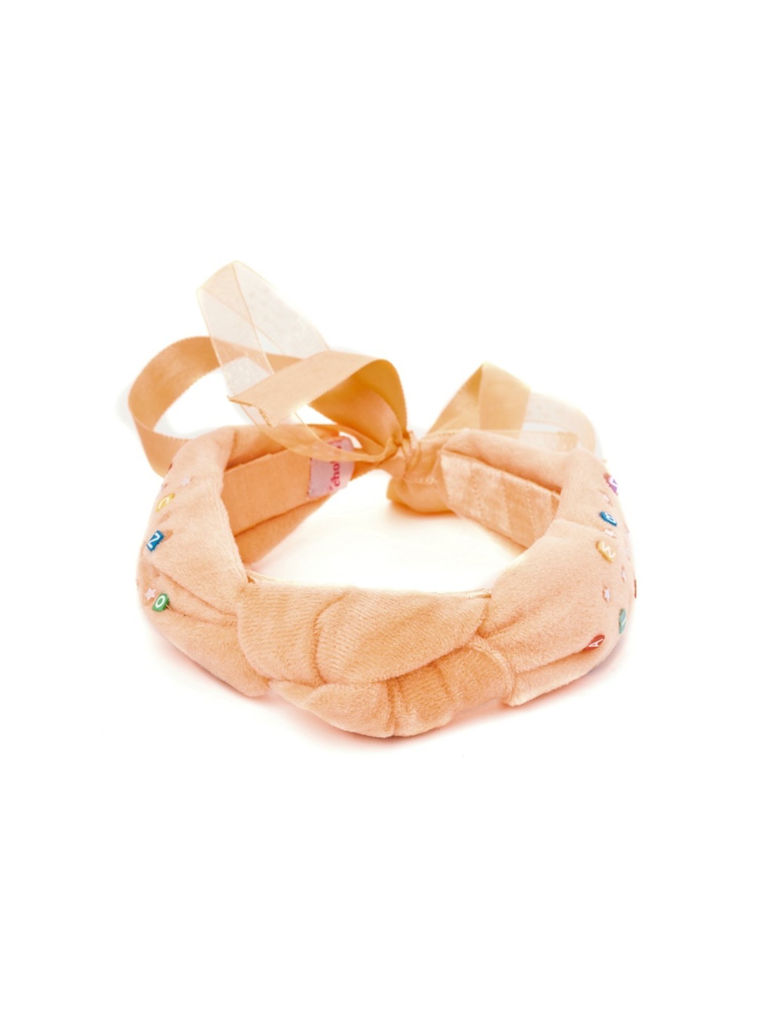 Choko Peach Embellished Hair Band