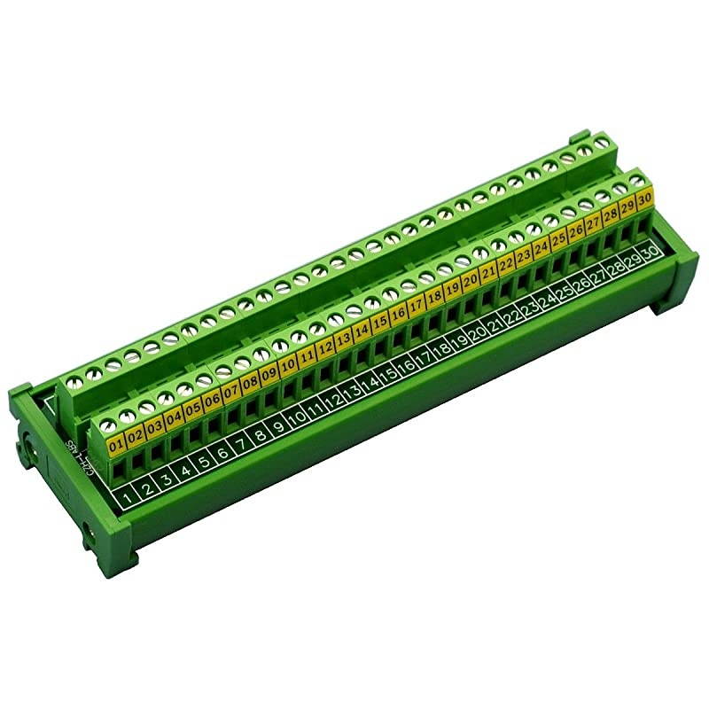 DIN Rail Mount 30 Position 24A 400V Screw Terminal Block Distribution Module