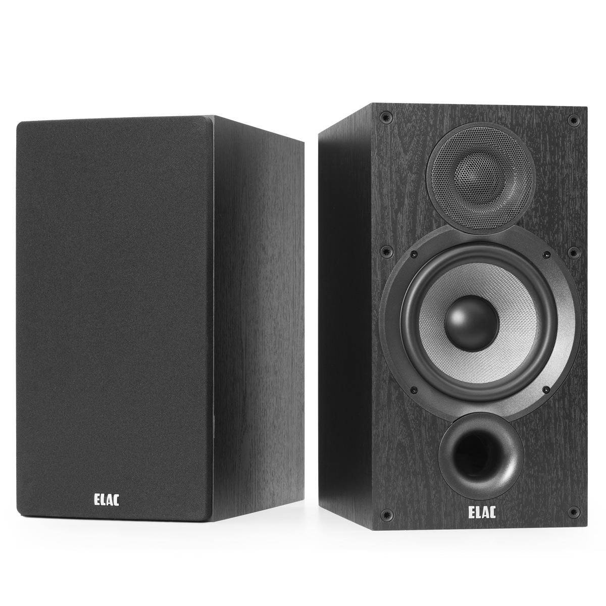 ELAC Debut 2.0 B6.2 Bookshelf Speakers, Black (Pair)