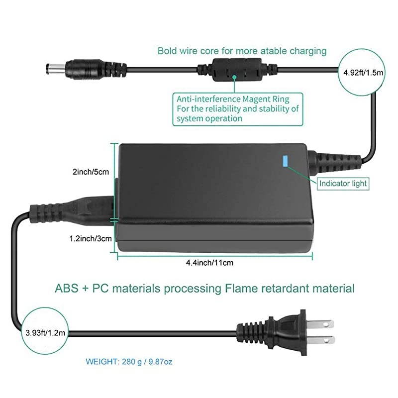 Listed] HY1C 19V 65W Power Supply Adapter Cord(10Ft) for Intel NUC 10 8 7 6 5 Mini PC Kit NUC10i7FNH NUC8i3BEK NUC8I7BEH NUC8i5BEH NUC8i5BEK NUC7I5BNK NUC7i5BNH