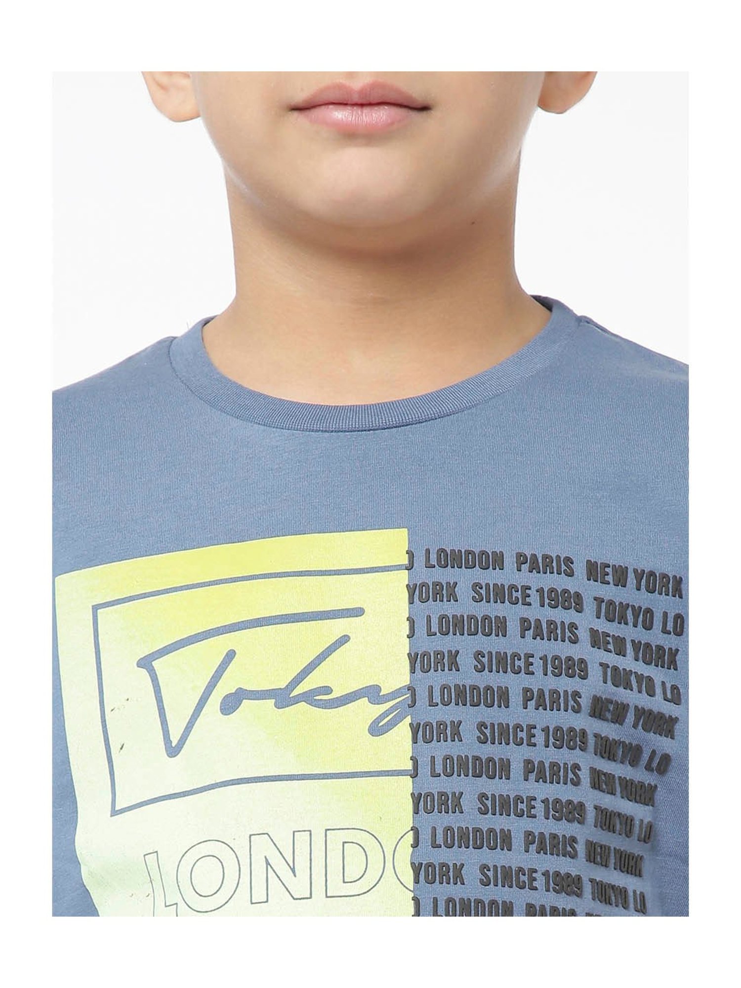 Sweet Dreams Kids Blue & Black Graphic Print T-Shirt with Capri