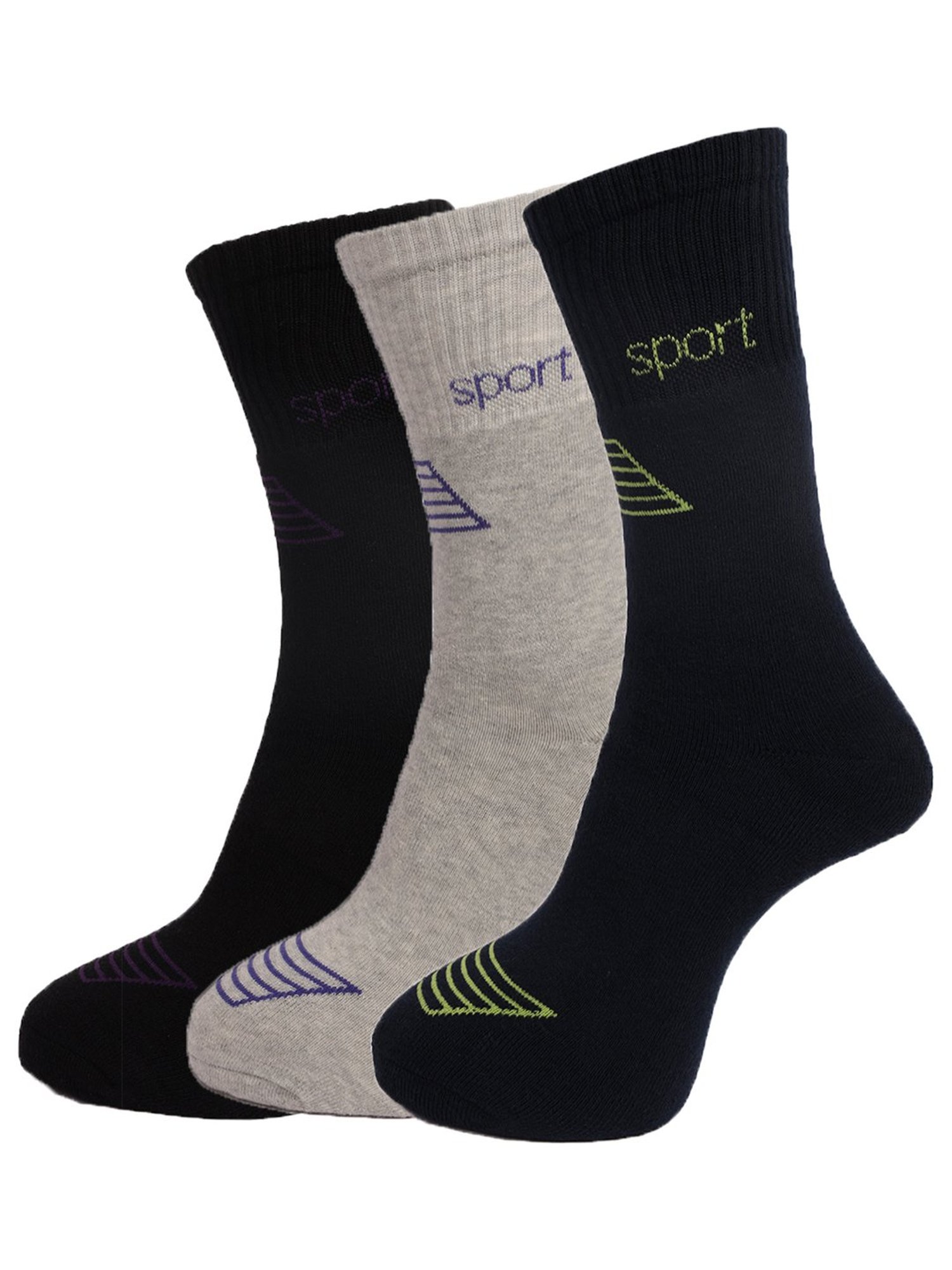 Jockey 7036 Light Grey Compact Terry Cotton Ankle Length Socks with Stay Fresh Treatment