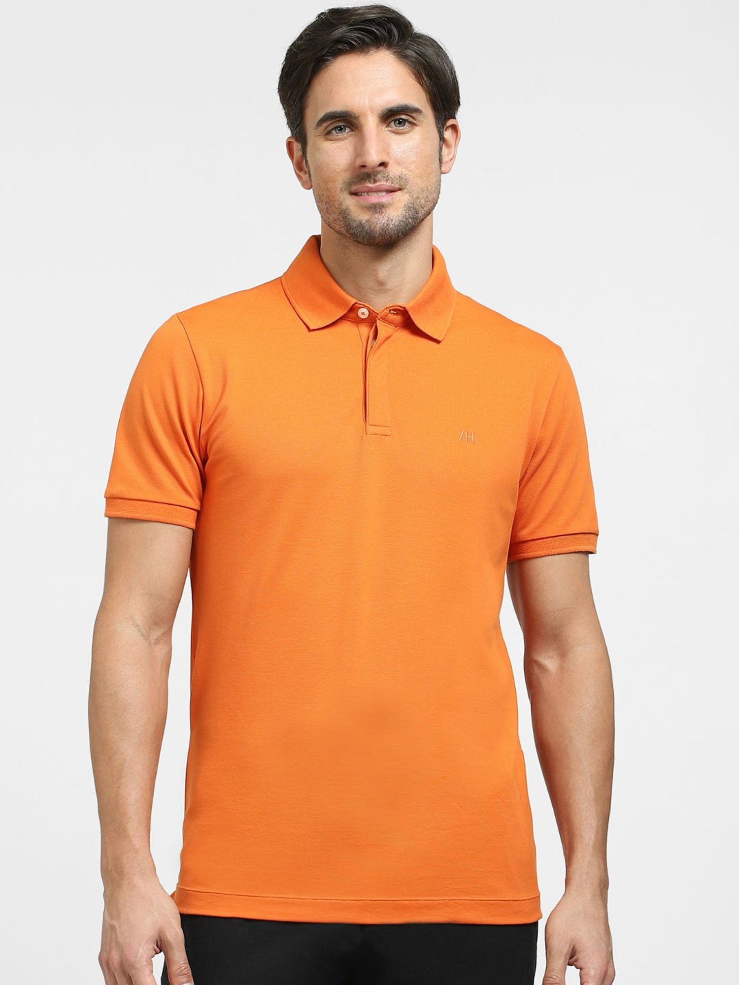 SELECTED HOMME Orange Slim Fit Polo T-Shirt