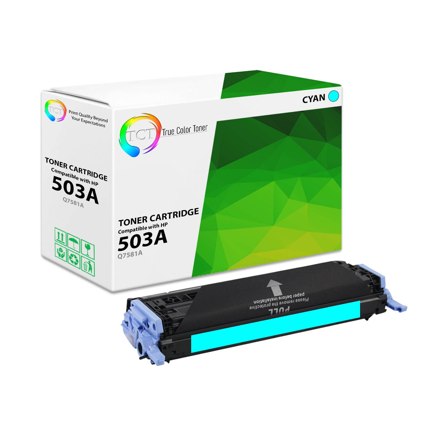 TCT Premium Compatible Toner Cartridge Replacement for HP 501A 503A Q6470A Q7581A Q7582A Q7583A works with HP Color LaserJet 3800DN 3800DTN, CP3505 Printers (Black, Cyan, Magenta, Yellow) - 5 Pack