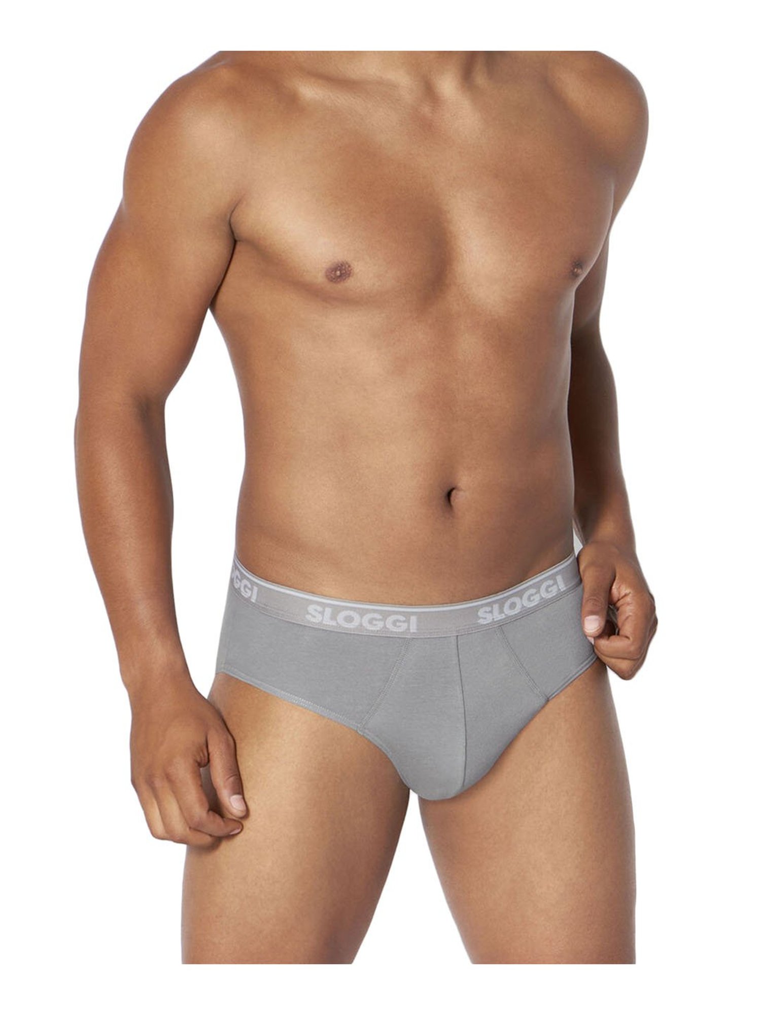 Sloggi Grey Slim Fit Briefs - Pack Of 2
