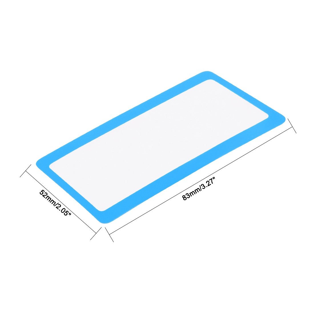 Unique Bargains uxcell Fresnel Lens Magnifier 75mmx40mm 3X 300% Credit Card Magnifier Blue 5pcs