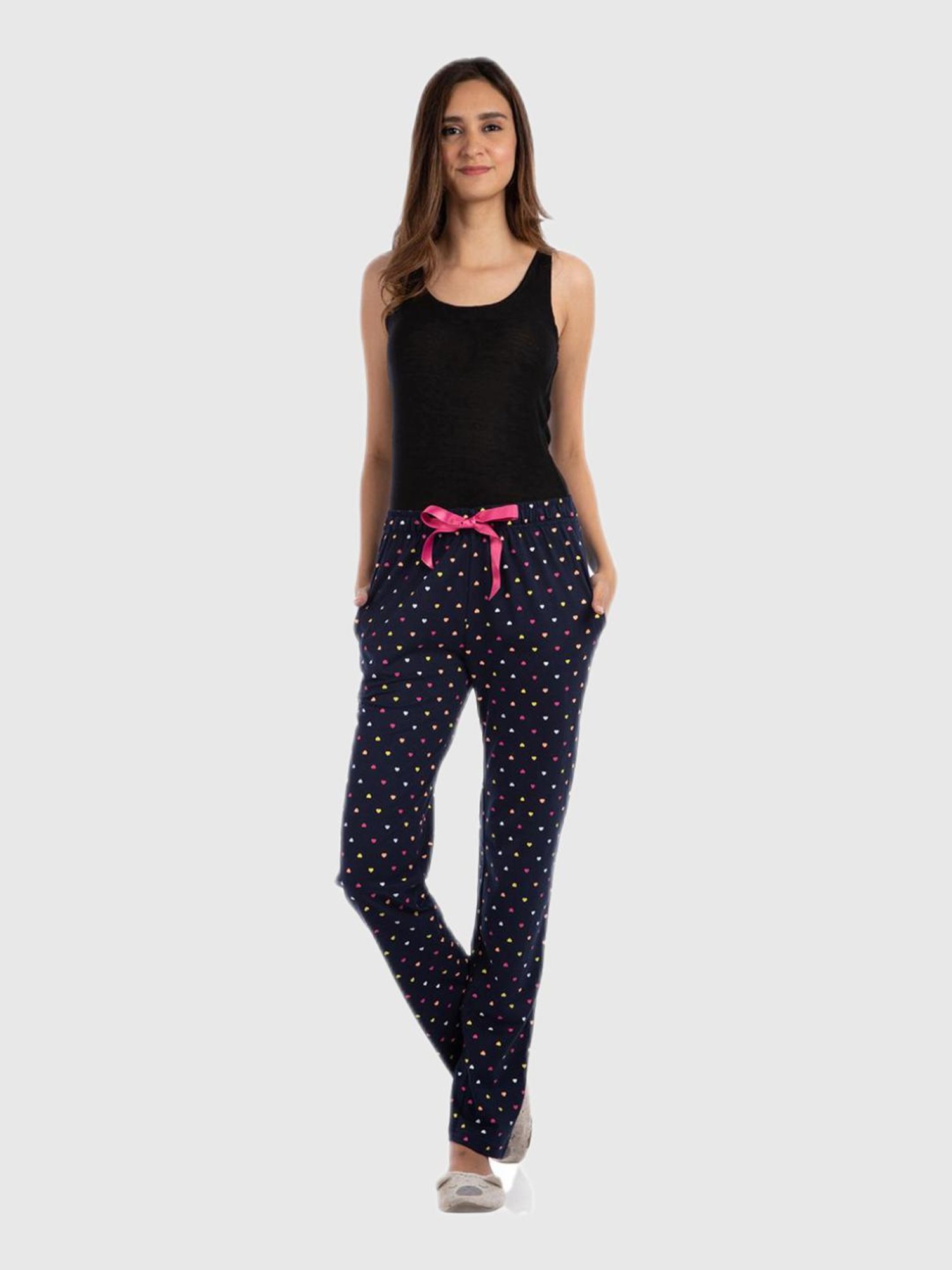 Nite Flite Blue Heart Print Track Pants